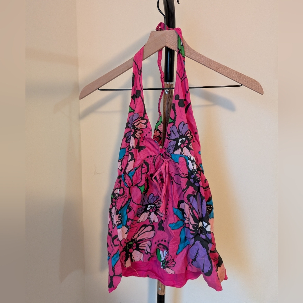 Floral halter top